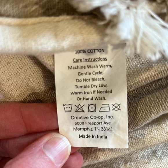 Cozy Beige and Cream Plaid Throw Blanket
